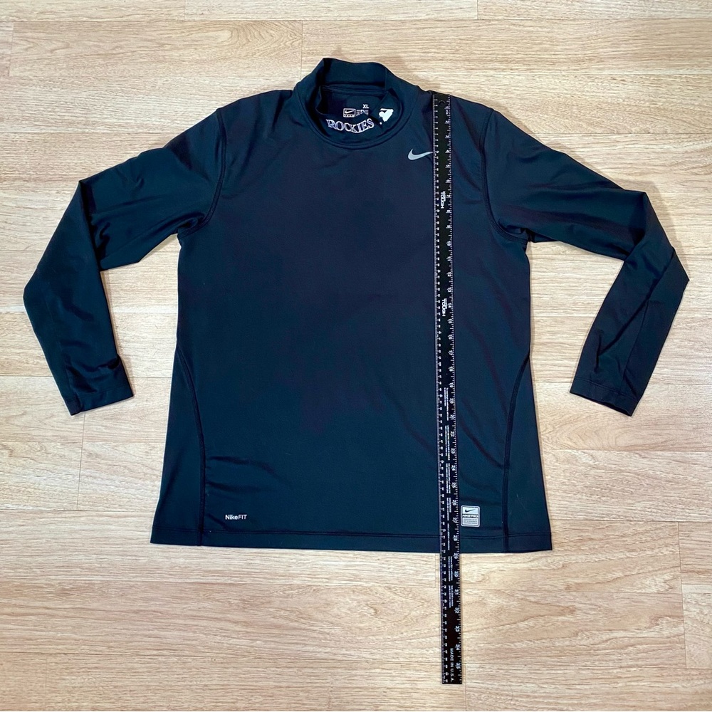 Nike Colorado Rockies Shirt Men’s XL Black Base Layer Long Sleeve Pullover Top - Picture 4 of 8